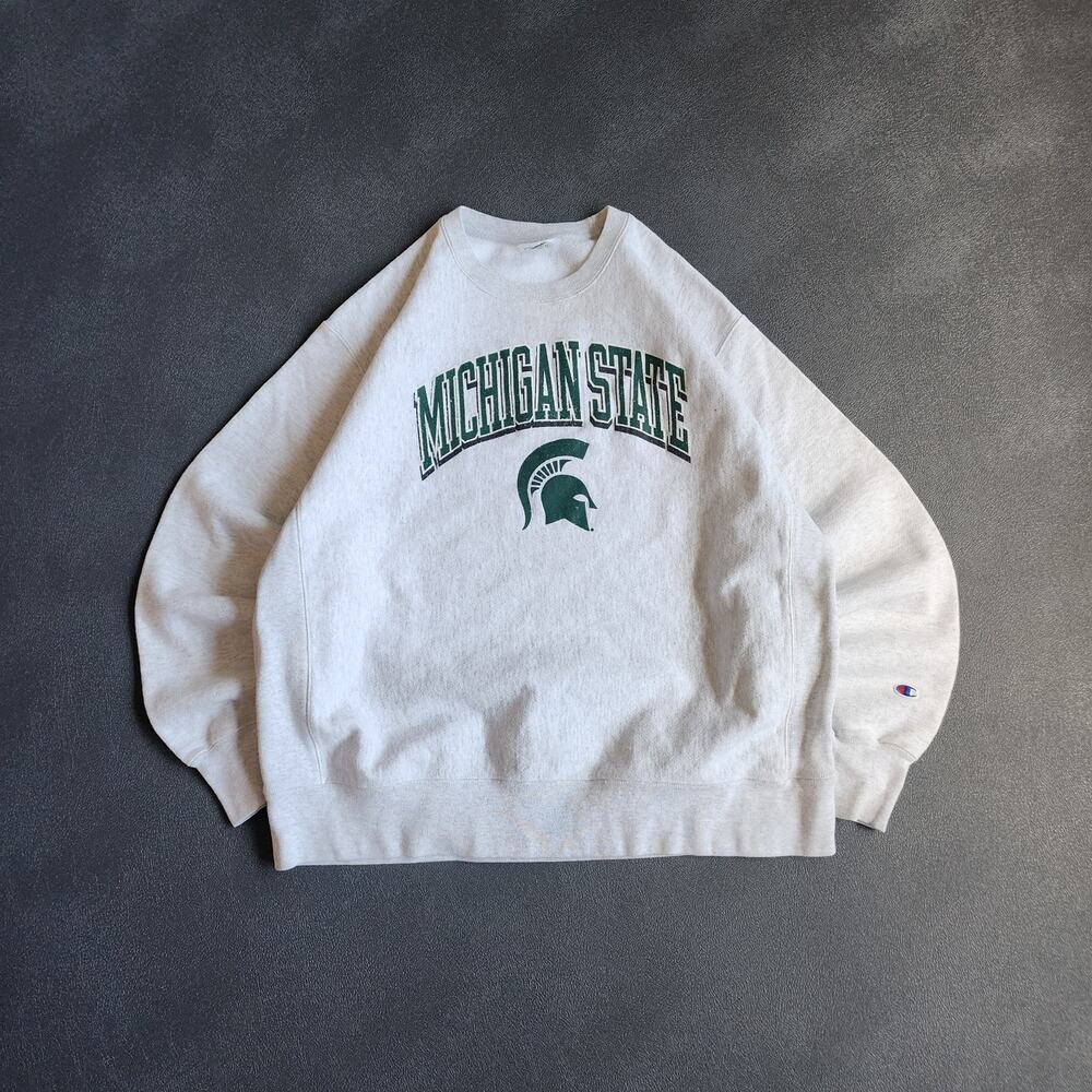 Michigan State Spartans Grey Reverse Weave Champion Sweatshirt XL